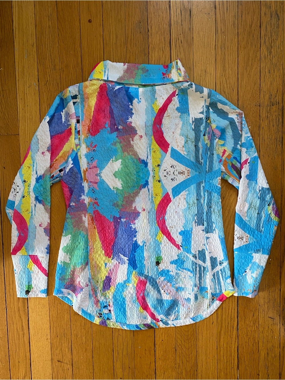 🎨 Abstract Multi-Color Textured Top - Picture 6 of 8